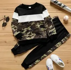 子供服【新品未使用・海外輸入品】セットアップ　男の子　迷彩柄　110cm