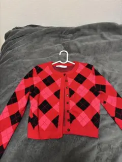 ZARA アーガイル柄カーディガン Sサイズ