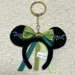 ディズニー リボン付きミッキー型キーホルダー　アナ雪