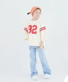 美品♪LOWRYS FARM デニムブーツカットパンツ 130～140cm