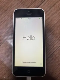iPhone 5c 本体のみ 初期化済み 画面黄ばみ・傷あり　ジャンク