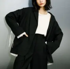 KBF レイヤードデザインジャケット　BLACK