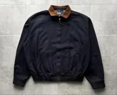 90s ポロラルフローレン　スイングトップ　襟コーデュロイ　ブラック　ネイビー