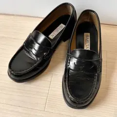 HARUTA ハルタ ローファー 黒 23cm EEE 履きジワあり 良好
