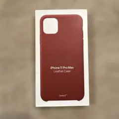 Apple iPhone 11 Pro Max レザーケース レッド