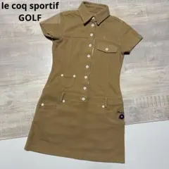 ルコックスポルティフゴルフ★コーデュロイストレッチ★シャツワンピ【サイズS】
