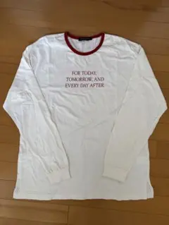 長袖Tシャツ ロングTシャツ　ホワイト L