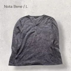 Nota Bene ノータベネ ヘンリーネック カットソー グレー メンズ Lのサムネイル
