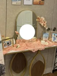 テーブルランナー　ピーチピンク　結婚式　ウェルカムスペース