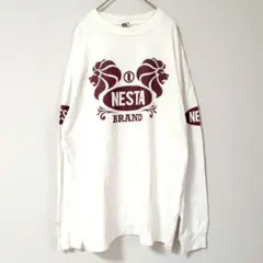 NESTA BRAND 長袖Tシャツ ホワイト ボルドー トップスのサムネイル