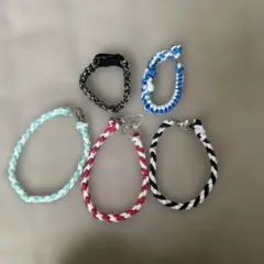カラフル編み込みブレスレットセット