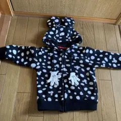 フリースパーカー　黒　ディズニー　ミッキー　100
