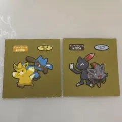 ポケモンパン デコキャラ シール 第200弾 パモット＆リオル ニューラ＆ゾロア