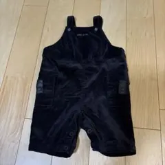 黒 コーデュロイ オーバーオール★コムサイズム★80cm