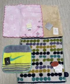 【新品未使用】タオルハンカチ4枚セット