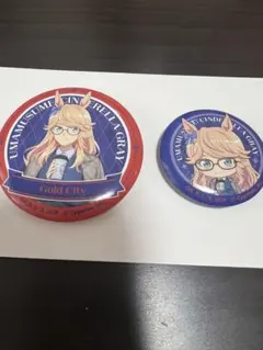 ウマ娘 シンデレラグレイ エンタメくじ ゴールドシチー 缶バッジ