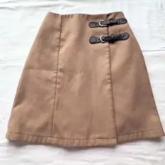 allamanda アラマンダ　膝上丈　タイトスカート　ベージュ　秋冬　Sサイズ