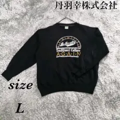 丹羽幸株式会社 (L) トレーナー ダメージプリント 裏起毛 カジュアル