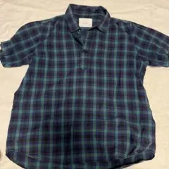 mil-spec 半袖シャツ グリーン/パープルチェック