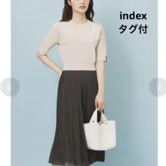 ✳︎index（インデックス）フラッグ刺繍ドッキングプリーツワンピース【洗濯機可】