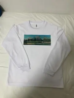 glimmer 長袖ドライTシャツ Mサイズ ホワイト 風景プリント
