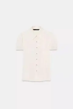 ⭐️24時間以内発送⭐️サテン地シャツ - オフホワイト XS