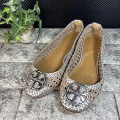 【美品】Tory Burch トリーバーチ チェルシー ウーヴン フラットのサムネイル