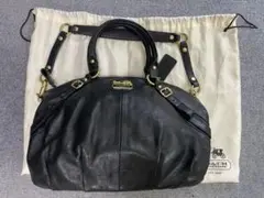 コーチCOACHシボレザーハンド＆ショルダーバッグ2wayブラック本革