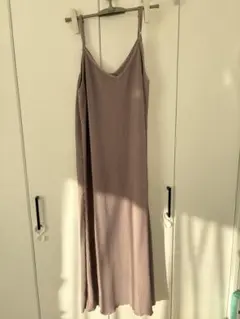 メルローズ ダークブルー サロペット ロングスカート 薄紫