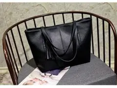 ビジネスバッグ トートバッグ ブラック 黒 フォーマル 就活 タッセル付き 上品