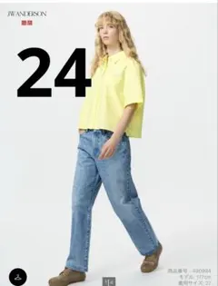 UNIQLO JWANDERSON コラボ　ストレートデニム 65ブルー　24