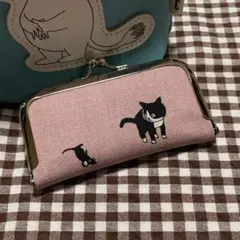 がま口　印鑑ケース　リップケース　ピルケース　アクセサリーケース　猫　ハチワレ猫
