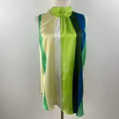 新品 ZARA ザラ サテン アシンメトリー ノースリーブ ブラウス リボン
