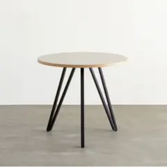 KANADEMONO カナデモノ カフェテーブル 65cm THE CAFE TABLE / ラバーウッド Stainless 3pin × ラウンド φ60