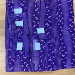 紫色の花柄コットン生地はぎれセット