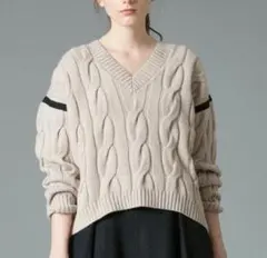 美品 Allureville AHラインチルデンプルオーバー ベージュ