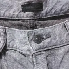 UNIQLO 寬版牛仔褲 灰色 W33