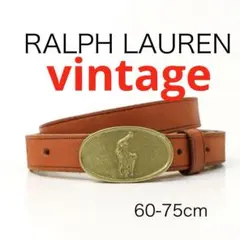 H7373F◾️ヴィンテージ ラルフローレン　バックル　レザーベルト　Y2K