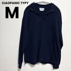 美品！CIAOPANIC TYPY ネイビー Vネックポロシャツ M