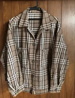 GU ブラウンチェックジャケット 311-334285