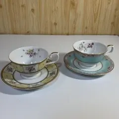 ナルミ　フローラルブティック ティーカップ＆ソーサー　ペア