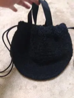 ブラック　巾着バッグ