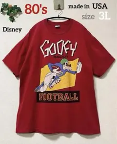 ✴︎ 希少 80's Disney グーフィー プリント ビンテージ Tシャツ