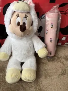 ミニーマウス ぬいぐるみと水筒セット
