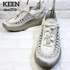 美品✨KEEN キーン UNEEK WK ユニークダブルケー ベージュ 27.0