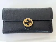 GUCCI ブラックレザー 長財布