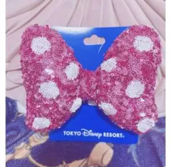 ミニー　ヘアゴム　リボン　ピンク　スパンコール　ミニーの日 ディズニー