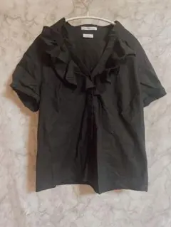 18SS ルルウィルビー アシンメトリーフリルブラウス シャツ 半袖 