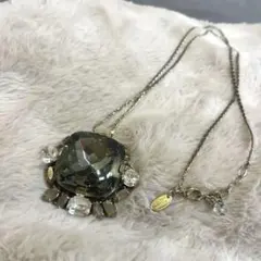 【アントンヒュニス】大粒クリスタル ヴィンテージ調ネックレス　スワロフスキー
