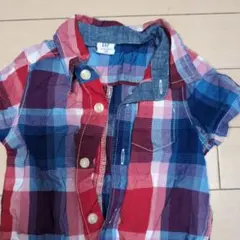 GAP 半袖ジャンプスーツ 6-12ヶ月 チェック柄